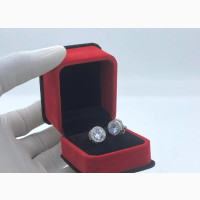 Iced Silver Luxe Men#039;s Magnetic Earrings