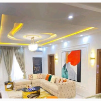 Partitioned Creamy L Shaped Sofa