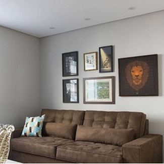7 Seaters Brown Executive Fabric Sofa