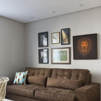7 Seaters Brown Executive Fabric Sofa