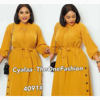 Turtle Neck Yellow Long Dress for Women - Brand New, High Quality, Affordable Prices