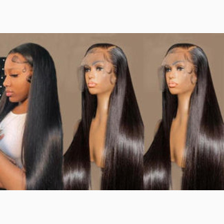 Premium Quality Long Black Frontal Wig