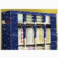 4-Column Wooden Wardrobe