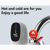 Electric Faucet Fast Heating Water Heater With Adapter Led
