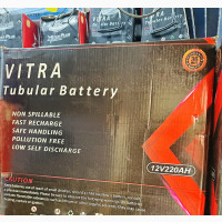 12v 220ah Original Vitra Tubular Battery With 2yrs Warranty
