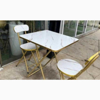 Foldable Table and Chair Wood Design