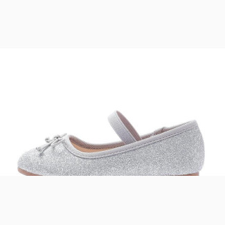 Silver Glitter Flat Shoe (23-33)