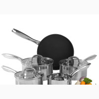 Salter 5 Piece Stainless Steel Pan Set