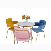 Colorful Gold Leg Dining Chair - Brand New