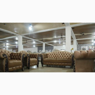 Modern 7 Seater Living Room Fabric Made Sofa Chair