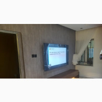 Modern Tv Console With Oak Brown Design