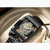 Poedagar Chain Black Stainless Steel Watch