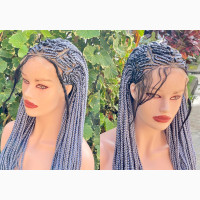 Lush Metallic Frontal Braid Wig - Perfect for a stunning look
