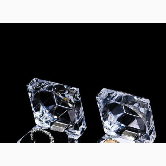 Transparent Jewelry Package Box Acrylic Ring Earring Weddin