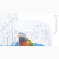 Clear Bird Parrotshower Bath Tub for Cages