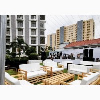 Crate Chair. Cane Lounge Set for Rental for Events