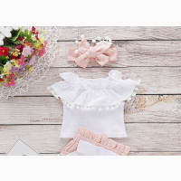 Newborn Baby Girl Shoulder Lotus Leaf Edge Brush 321738411
