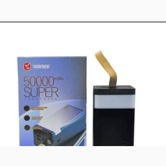 50, 000mah Transparent-Powerbank -22.5w Fast Charging