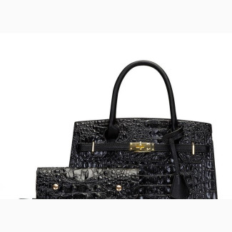 Crocodile Leather 3in1 Bag Set - Stylish and Versatile