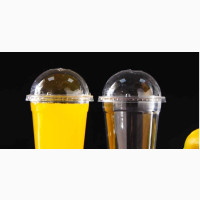 50 Pieces 16oz (450ml) Clear Cups for Juice With Lid