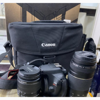 Canon Eos Rebel T6 with 2 lenses and bag