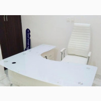 Glass Office Tables With Extension and Mobile Drawers - Brand New