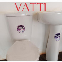 Toliet With Washer Basin Mirror and Fixing