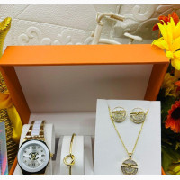 Stylish Women#039;s Jewellery Set - Wristwatch, Bracelet, Earrings Pendant