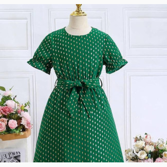 Green/Gold Girl Dress