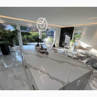 White Quartz Marble for Kitchen Countertops, Dining Table Etc