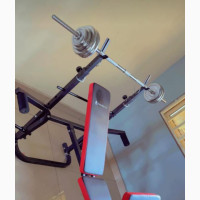 Supermax Pro Weightlifting Bench with 50kg Dumbbell Set