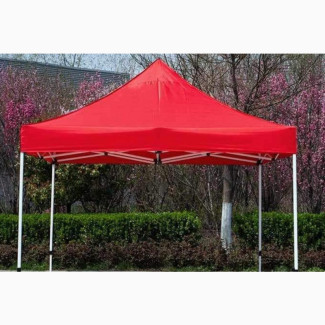 Foldable Canopy - 10x10, Brand New, Garden, Metal Polyester, Red, UV Protected