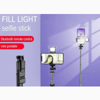 Portable Selfie Stick Tripod With Light Bluetooth