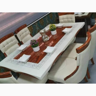 6 Seater Marble Top Dining Set - Classic and Elegant