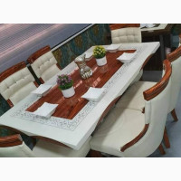 6 Seater Marble Top Dining Set - Classic and Elegant
