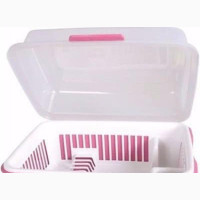 Plastic Dish Rack with Cover and Drainer - Brand New