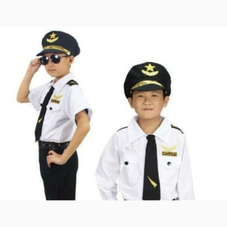 Pilot Costume For Children - Black And White