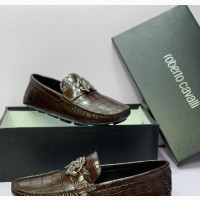 Patent and Skin Design Loafers