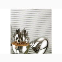 Cutlery Set-2mirror Finish Egg Shape- Silver - 24pcs