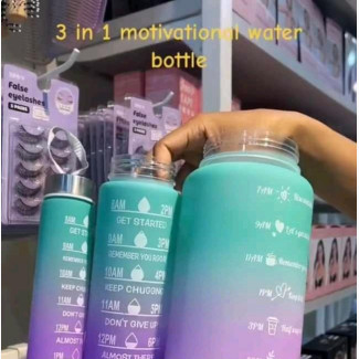Motivational 3-in-1 Water Bottle - Brand New