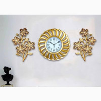 3 in 1 Decorative Wall Clock - Luxury and Classic Design