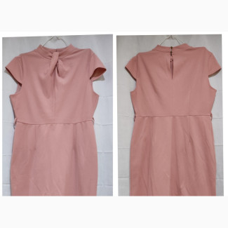 Blush Pink Formal Dress With Crisscross Neckline
