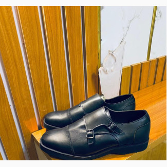 Black Leather Monkstrap