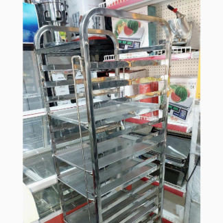 Stainless Steel Single Line Tray Trolley