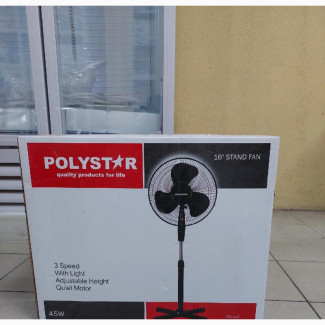 Polystar Stand Fan 16inches Black