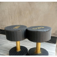5kg Gold and Black Dumbbell