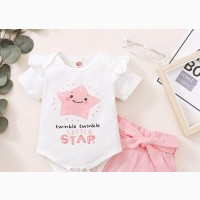 Casual Print Girls T-Shirt Top Amp; Shorts 586986116