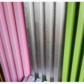 Silver, Lemon, and Pink Color Fluted Panel