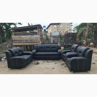 Set of 7 Seaters Sofa Chairs. Leather Couch