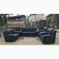 Set of 7 Seaters Sofa Chairs. Leather Couch